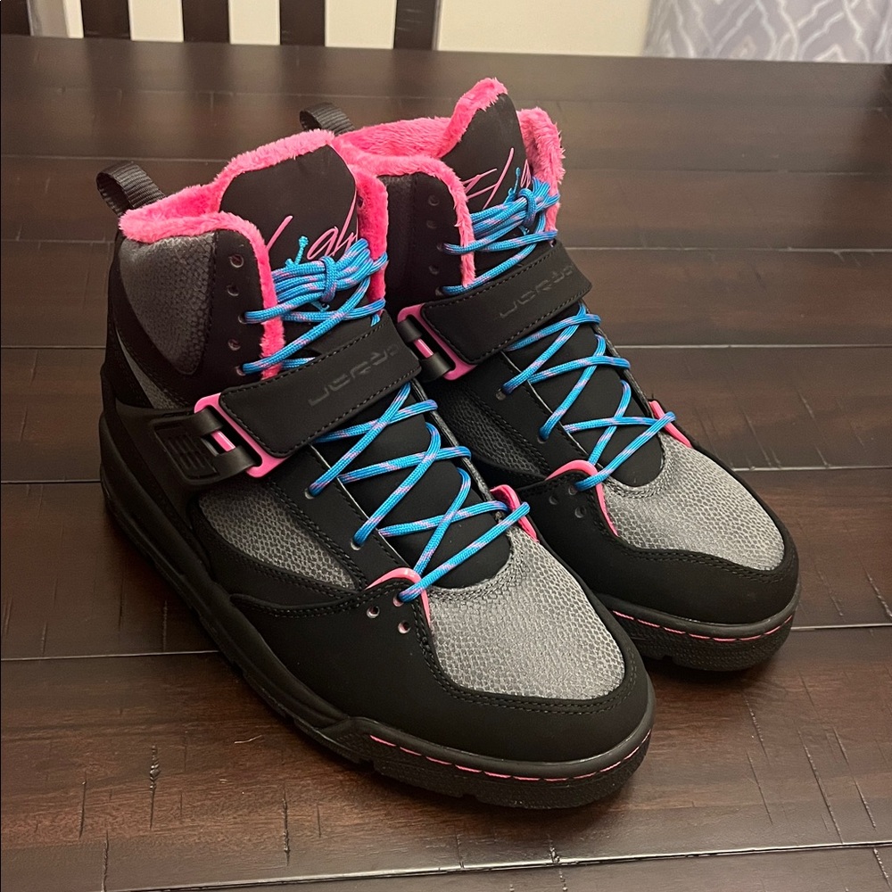 Nike Air Jordan Flight 45 TRK Trek Shoes Sneakers Boots 467956 008 Girls Youth 6 - Picture 2 of 16